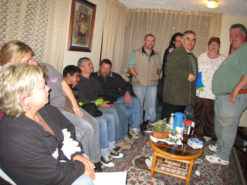 Packed into our living room the final night