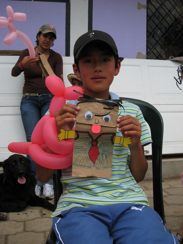 A boy and his puppet