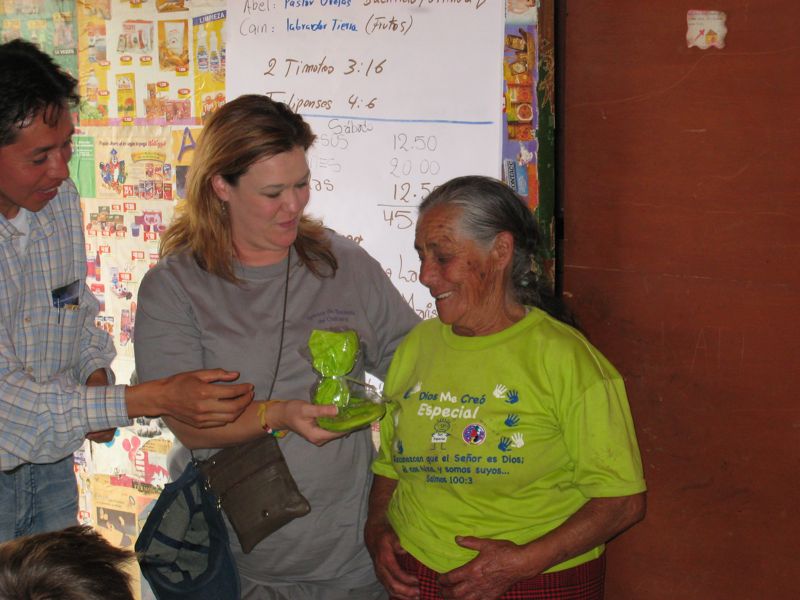 The team gave Angelita a housewarming gift