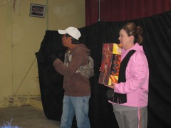 Santiago and Annette sharing the gospel