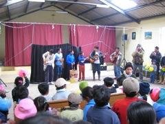 Betania church youth playing Indigenous music