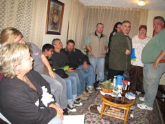 Packed into our living room the final night