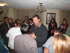 We had our final debriefing in our living room