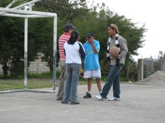 Sharing the gosel with some teams at 