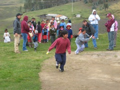 Games at Betania church in Chambitola