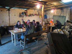 Lunch in the kitchen at Betania church in Chambitola